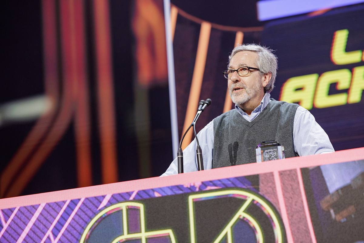 Warren Spector na konferenci Game Developers Conference v roce 2023