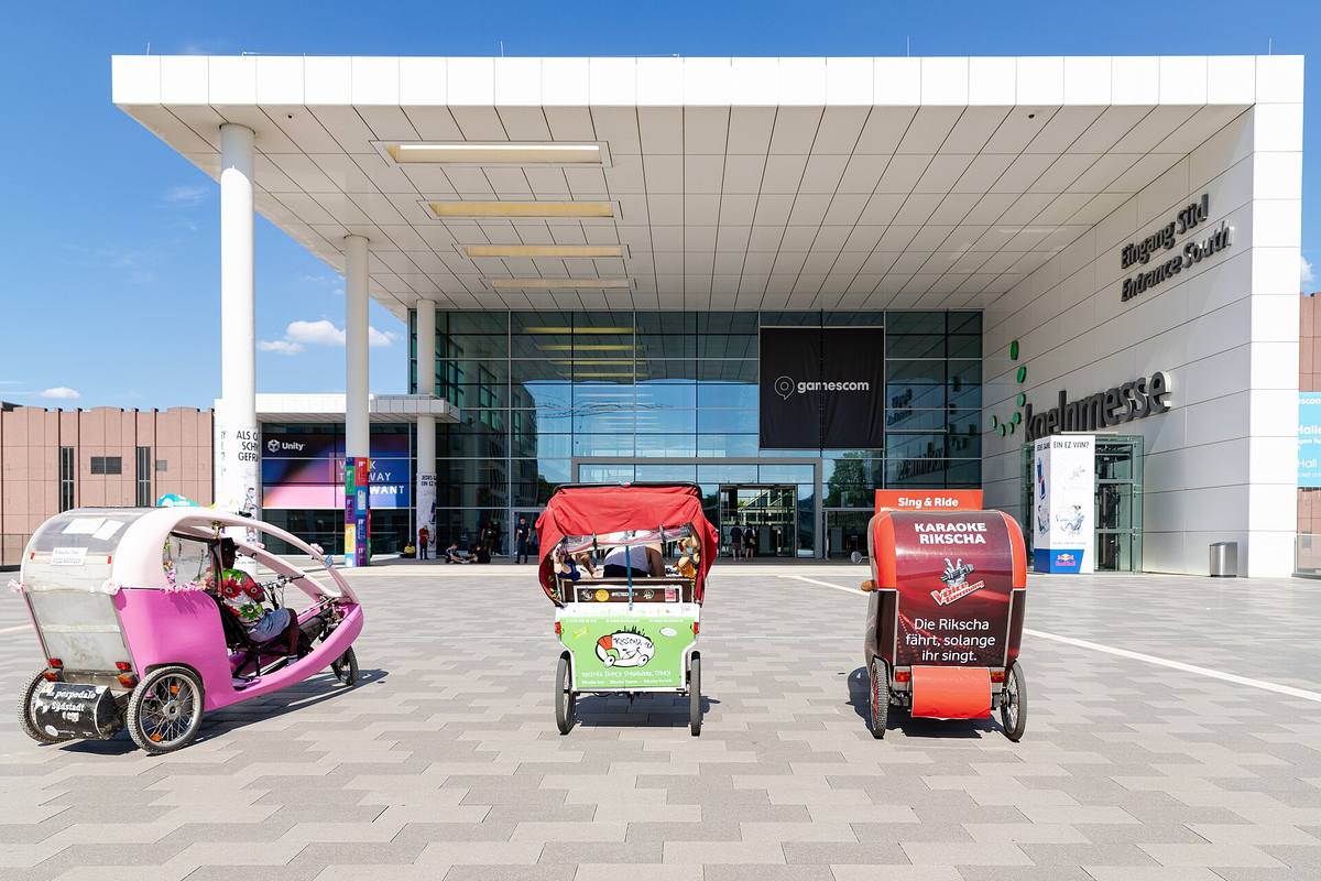 Vstup na kolínské výstaviště v době veletrhu Gamescom